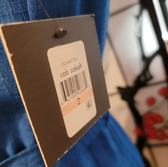 ELLEN TRACY. .COB BLUE PENCIL DRESS W/BELT SIZE 2 NEW TAGS ON - Picture 6 of 11